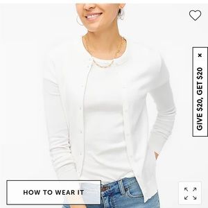 J Crew white women’s cardigan new with tags